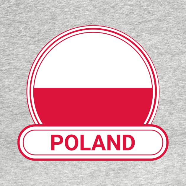 Poland Country Badge - Poland Flag by Yesteeyear